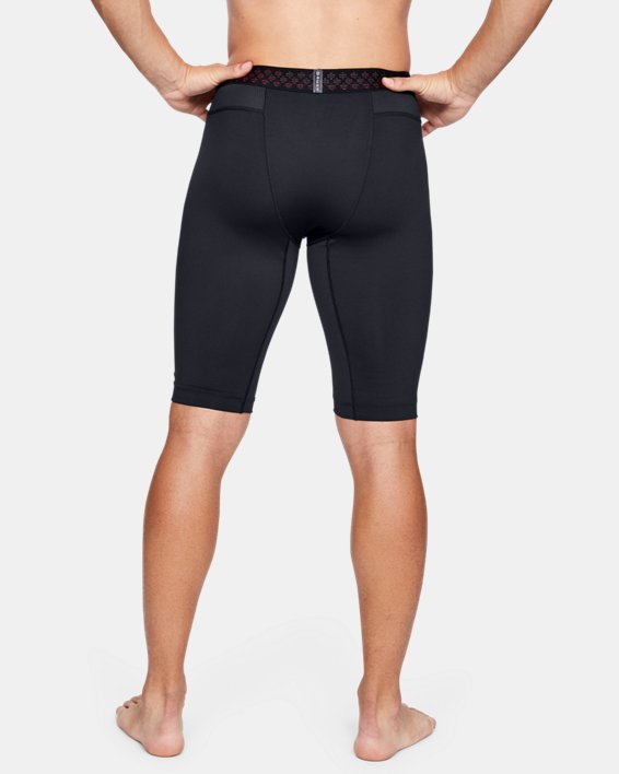 Men's UA RUSH™ HeatGear® Long Compression Shorts, Black, pdpMainDesktop image number 1